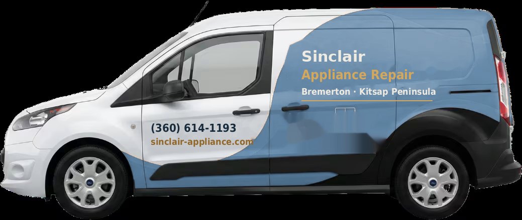 The Sinclair Appliance service van, lettered for the Kitsap routes